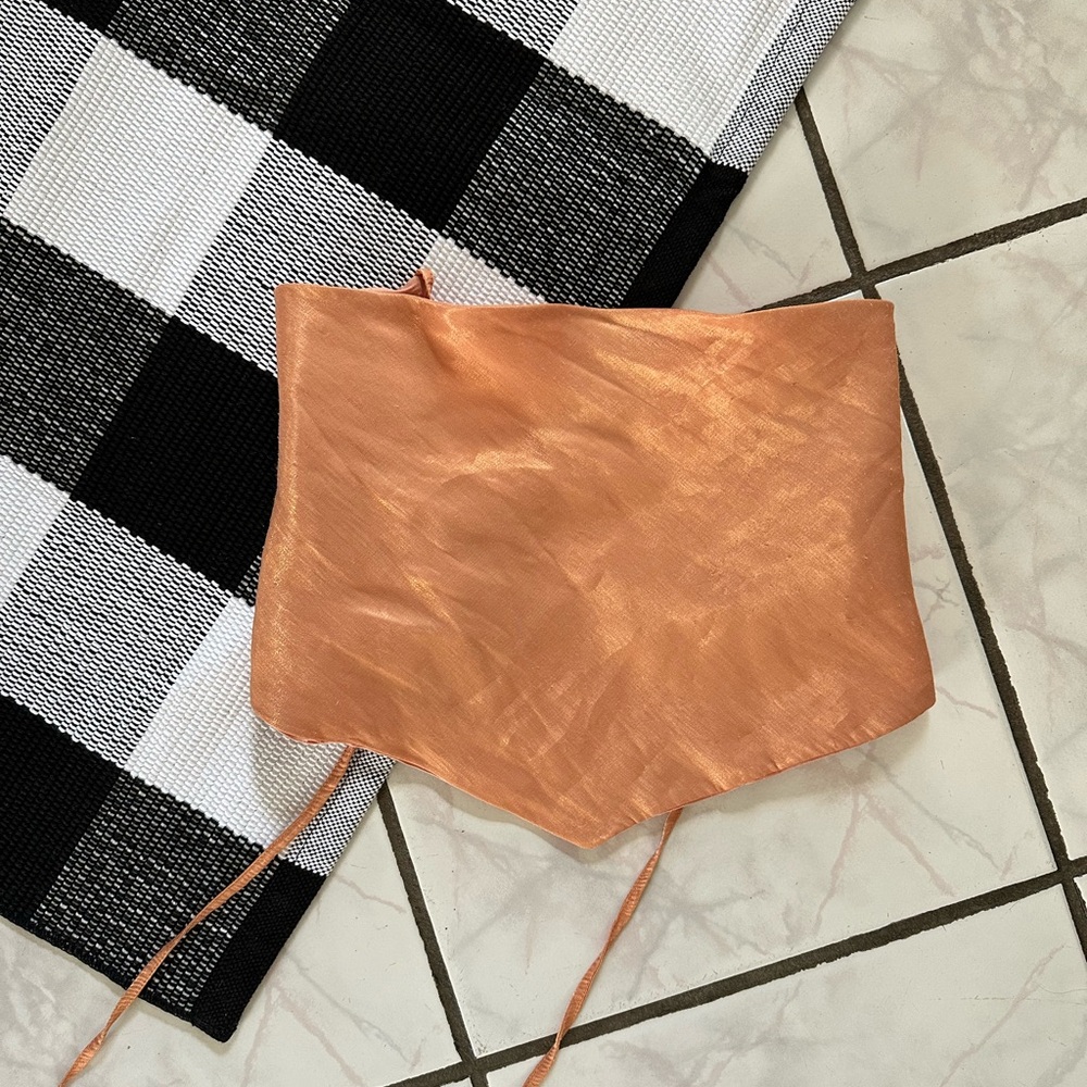 Peppermayo satin crop top